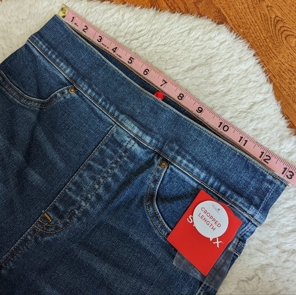 Spanx cropped flare jeans denim medium wash xs NEW - Picture 13 of 16